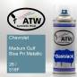 Preview: Chevrolet, Medium Gulf Blue Pri Metallic, 26 / 518F: 400ml Sprühdose, von ATW Autoteile West.